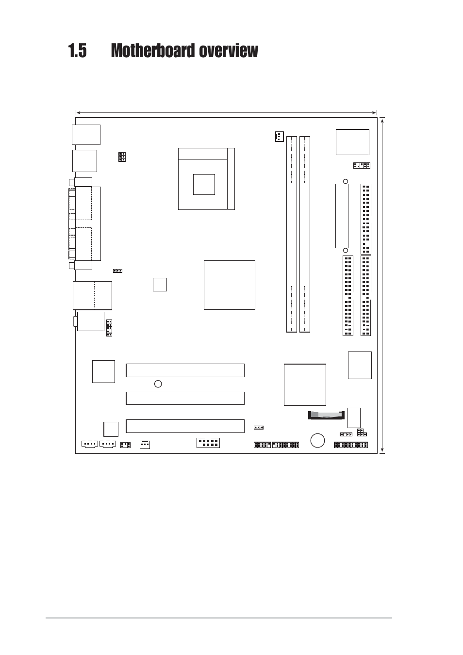 5 motherboard overview, 1 motherboard layout, 6 chapter 1: product introduction | Super i/o, Pci1, Pci2 pci3, Intel i/o controller hub (ich4) p4bp-mx | Asus P4BP-MX User Manual | Page 16 / 64