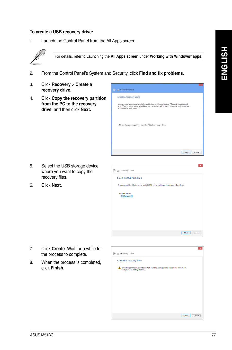 En gl is h en gl is h | Asus M51AC User Manual | Page 77 / 87