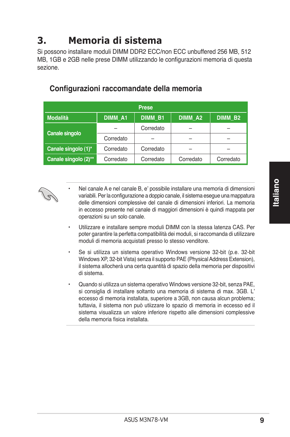 Asus M3N78-VM User Manual | Page 9 / 38