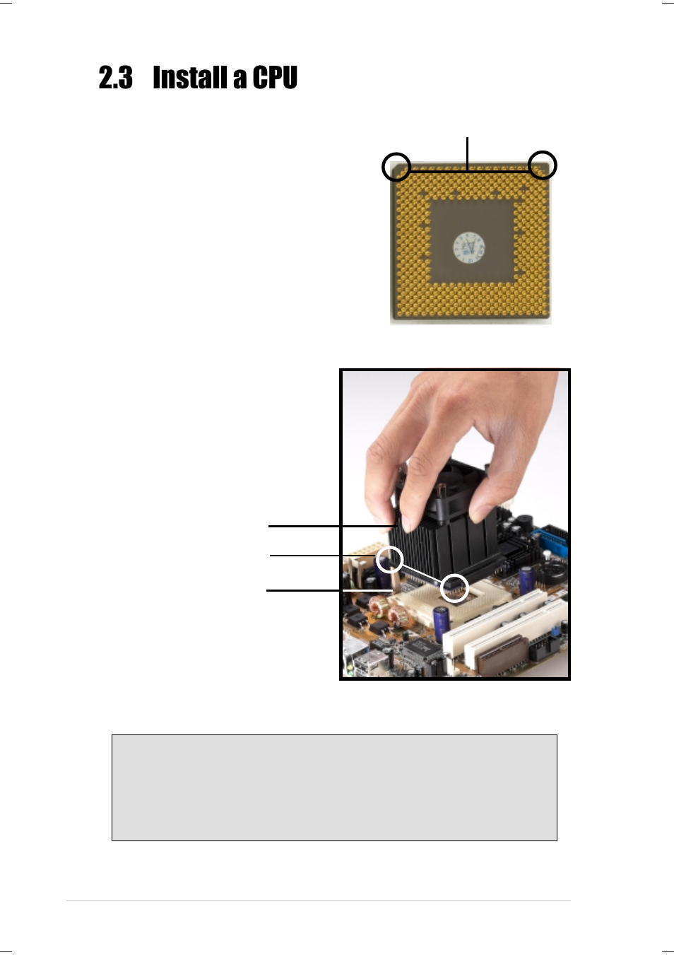 3 install a cpu | Asus Terminator K7 User Manual | Page 20 / 110