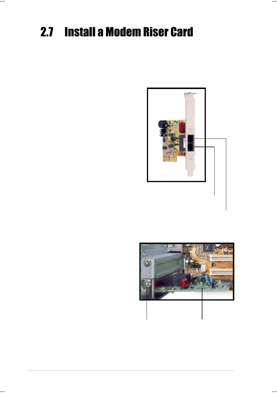 7 install a modem riser card | Asus Terminator K7 User Manual | Page 26 / 110