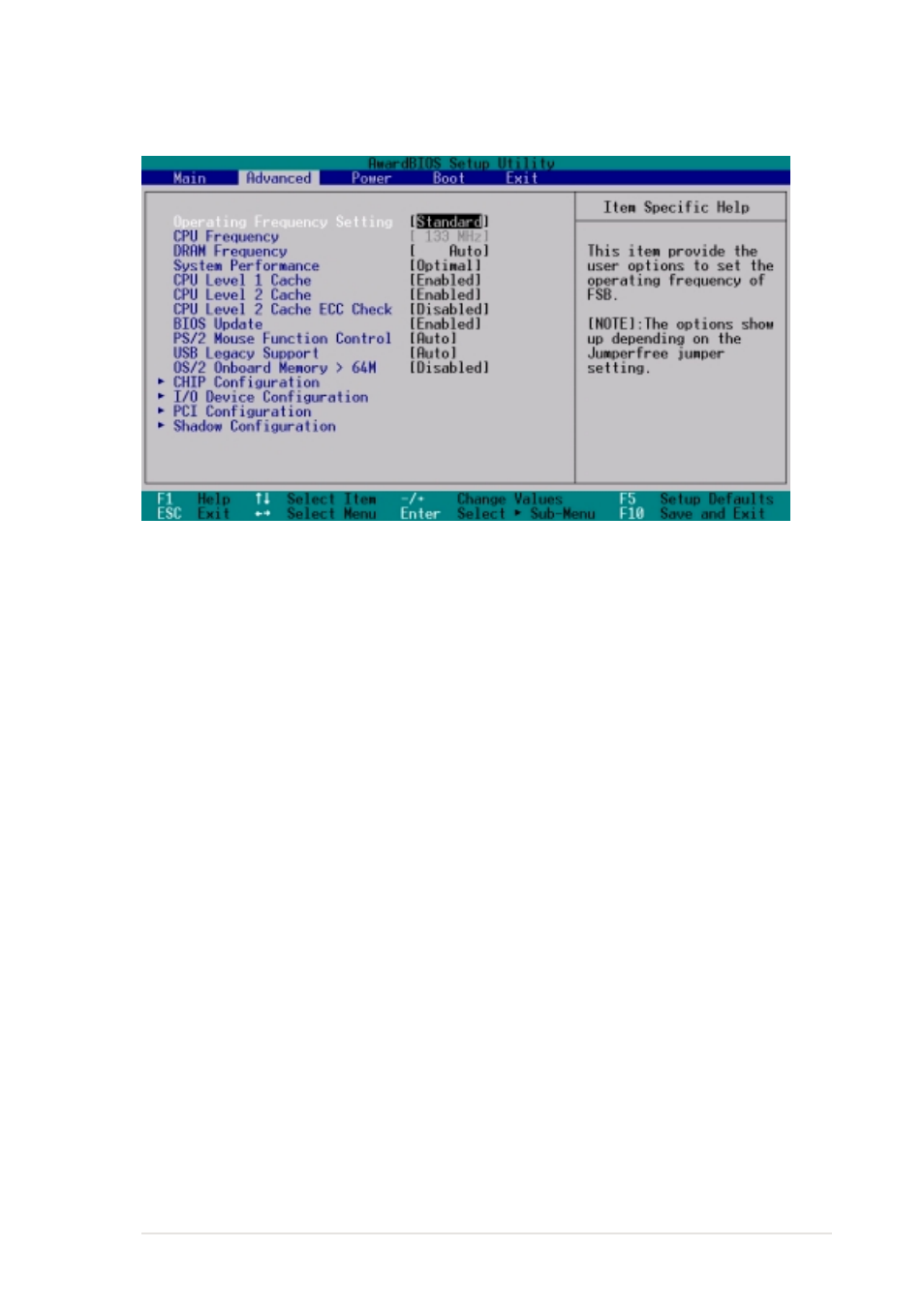 5 advanced menu | Asus Terminator K7 User Manual | Page 89 / 110