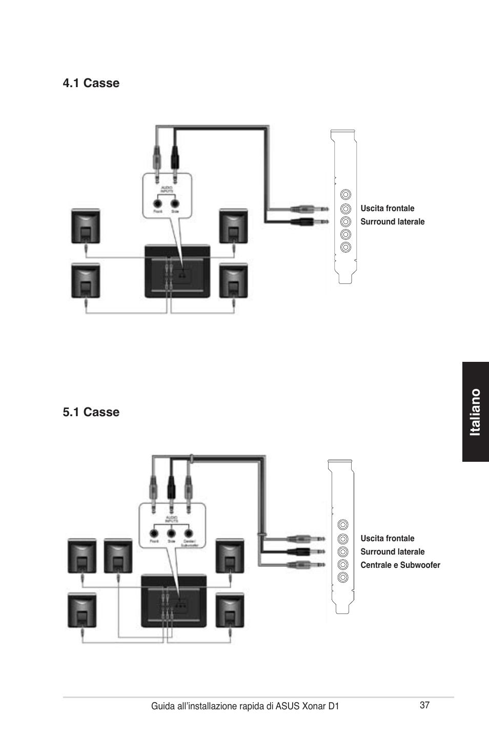 Italiano | Asus Xonar D1 User Manual | Page 37 / 80