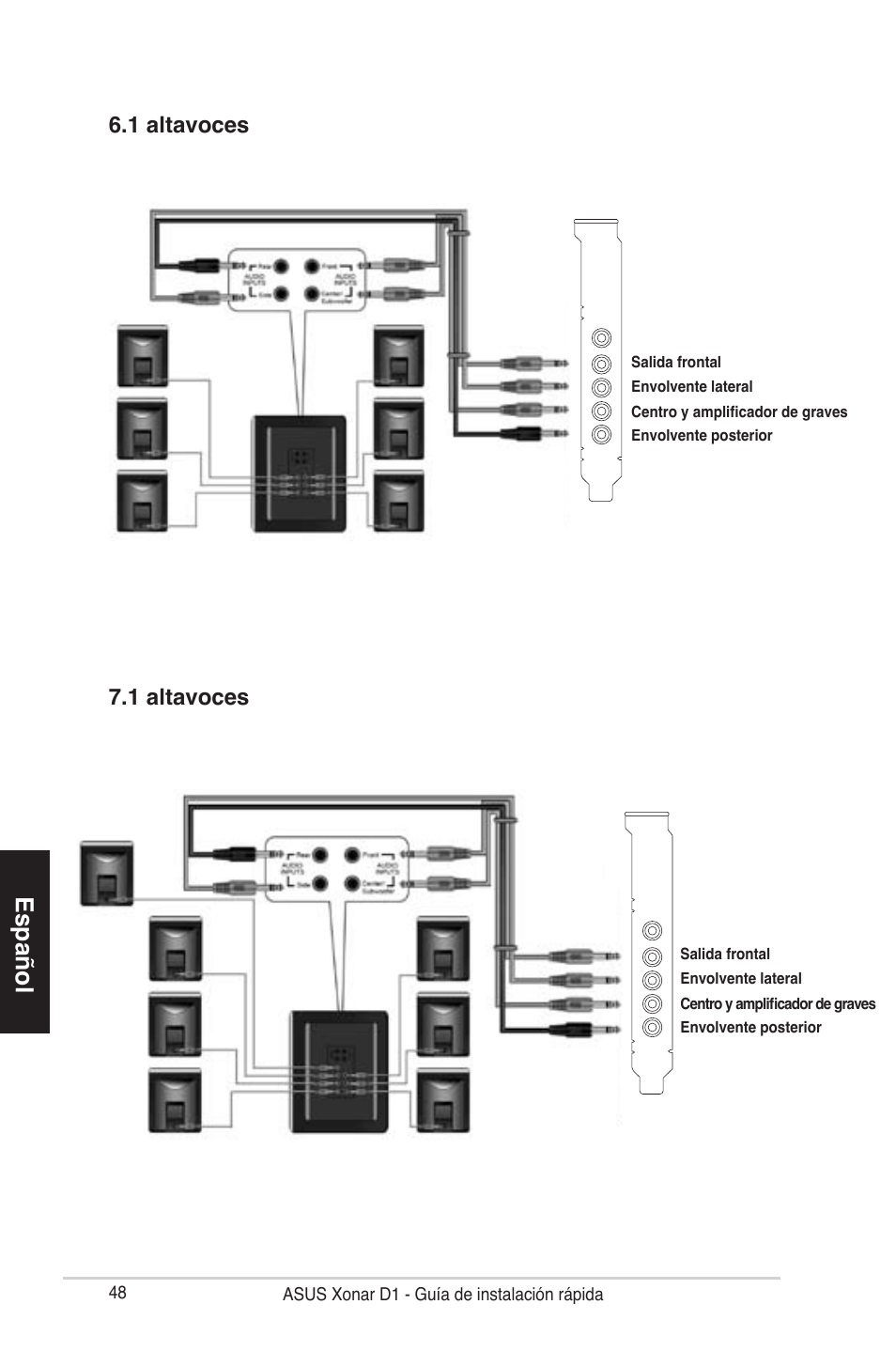 Español | Asus Xonar D1 User Manual | Page 48 / 80