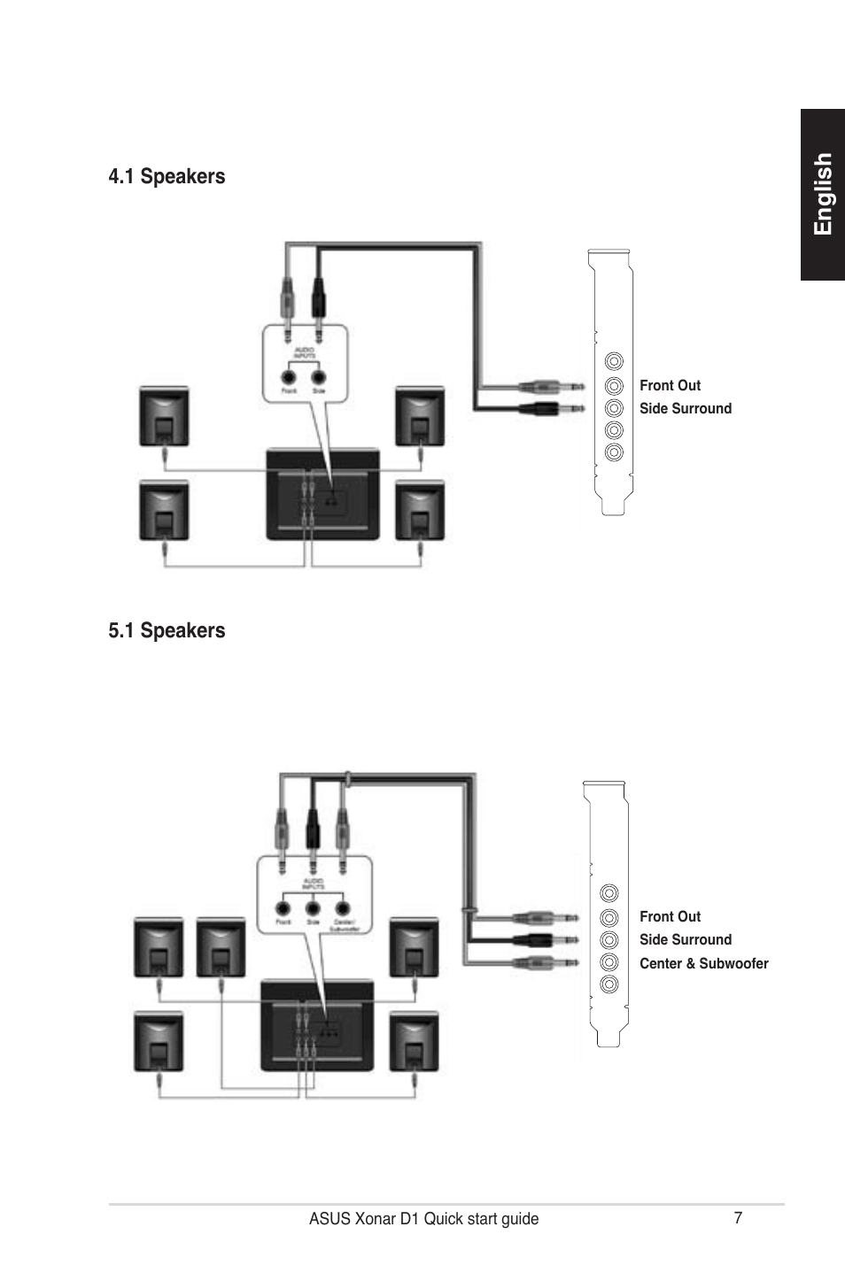 English | Asus Xonar D1 User Manual | Page 7 / 80