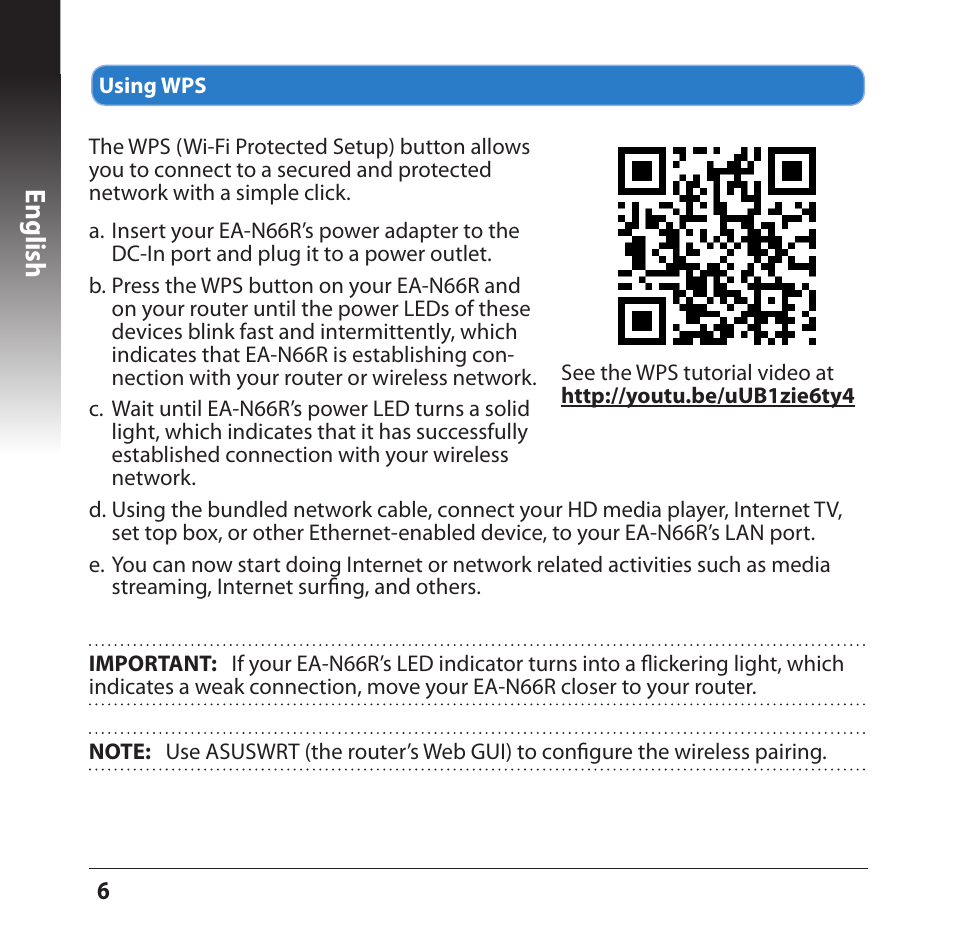 English | Asus EA-N66R User Manual | Page 6 / 14