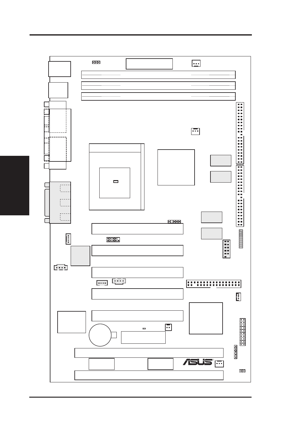 Hardware setup, 1 motherboard layout, Socket 370 | Sis5595, Sis 620 chipset, 14 asus mes user’s manual, Motherboard layout 3. h/w setup, Pci slot 5 (pci5) | Asus MES User Manual | Page 14 / 104