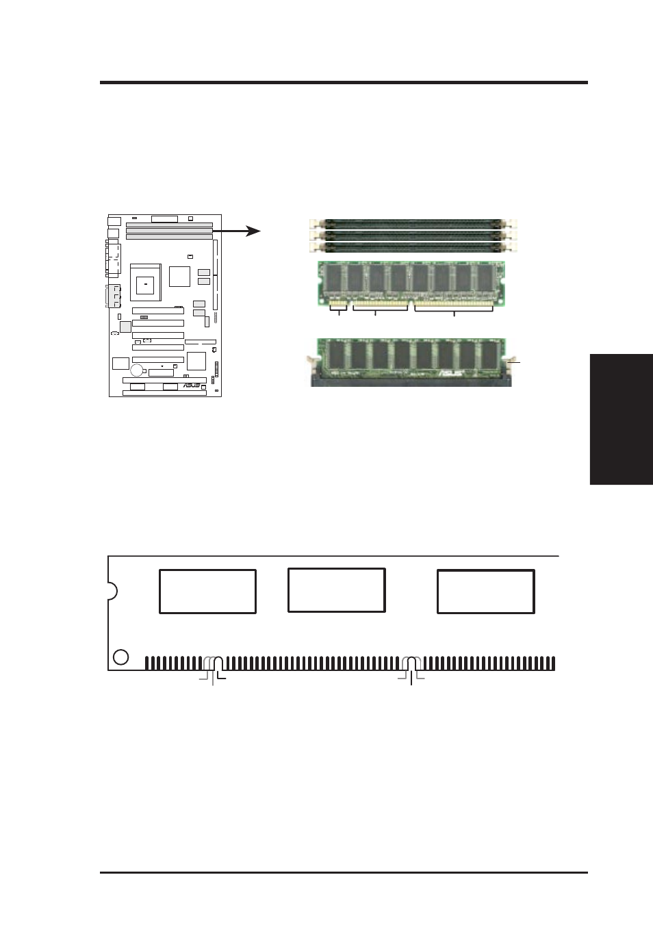 Hardware setup, Asus mes user’s manual 25, Mes 168-pin dimm sockets | Asus MES User Manual | Page 25 / 104