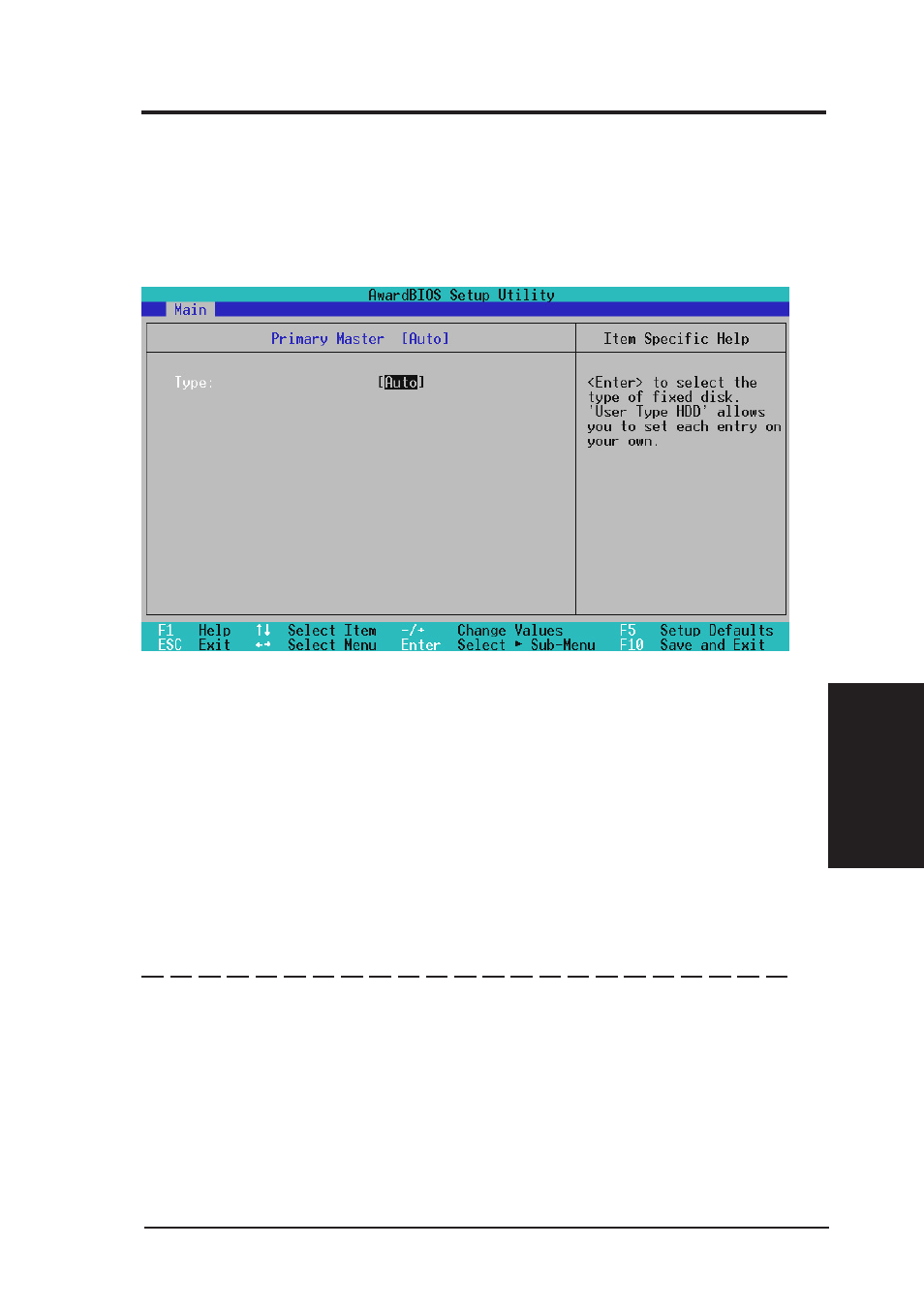 Bios setup, 1 primary & secondary master/slave | Asus MES User Manual | Page 49 / 104