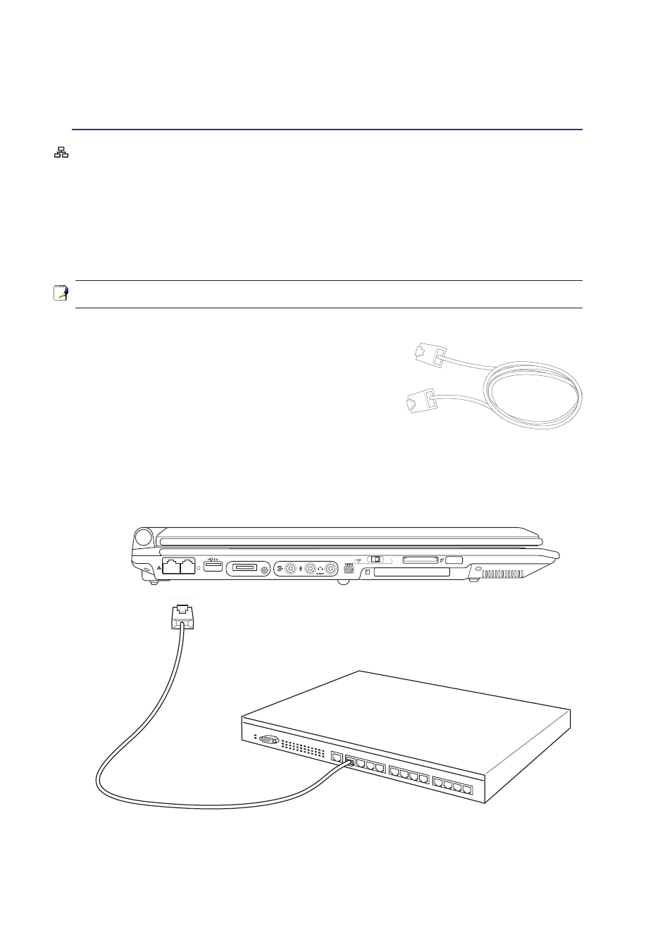 Network connection, Twisted-pair cable | Asus A7Vc User Manual | Page 44 / 76