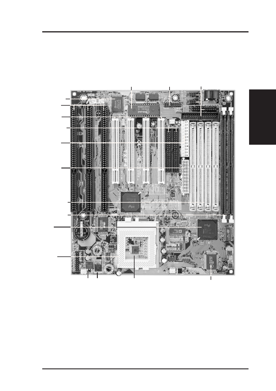 Ii. features, Parts of the asus txp4 motherboard | Asus TXP4 User Manual | Page 11 / 64