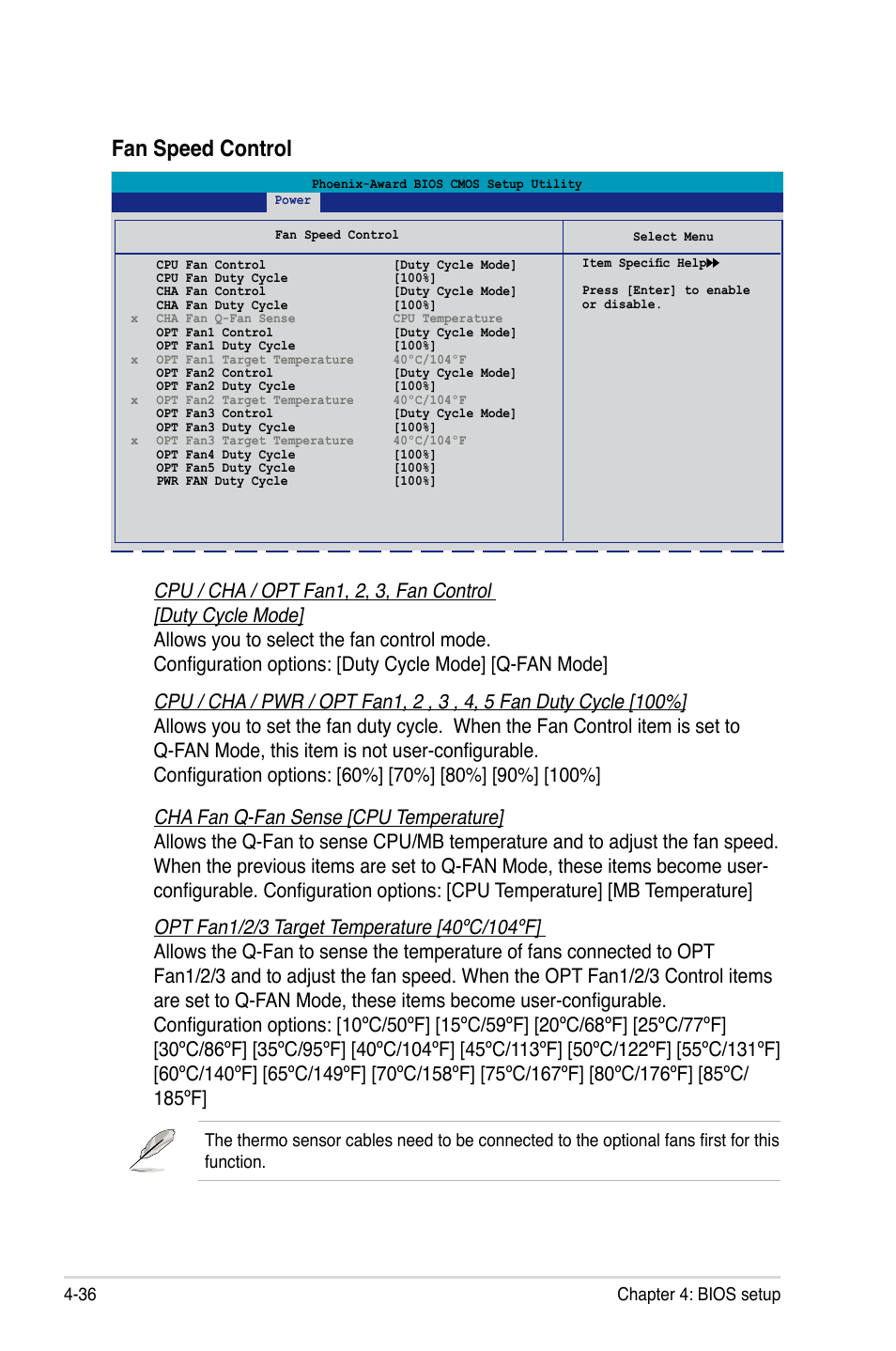 Fan speed control | Asus Striker User Manual | Page 106 / 162