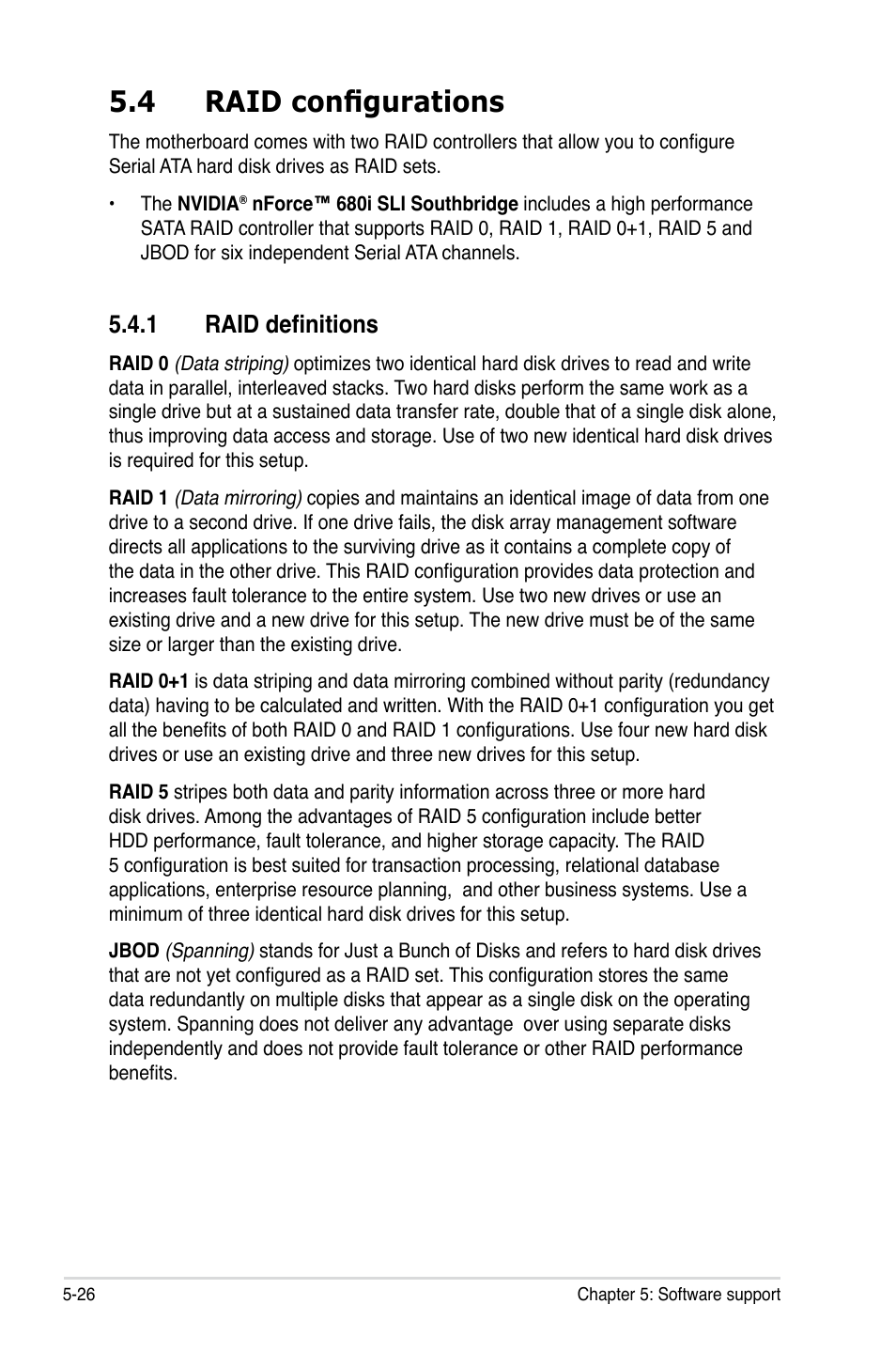 4 raid configurations, 1 raid definitions | Asus Striker User Manual | Page 146 / 162