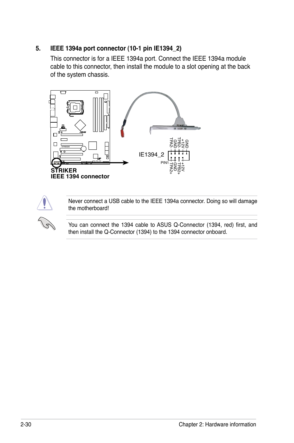 30 chapter 2: hardware information | Asus Striker User Manual | Page 54 / 162