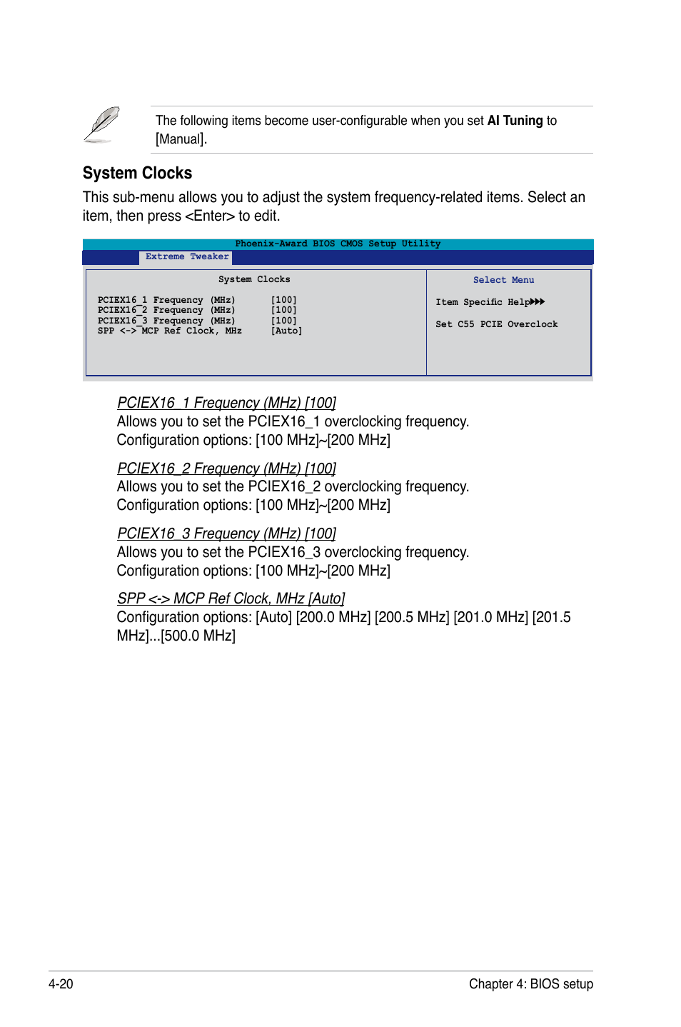 System clocks | Asus Striker User Manual | Page 90 / 162