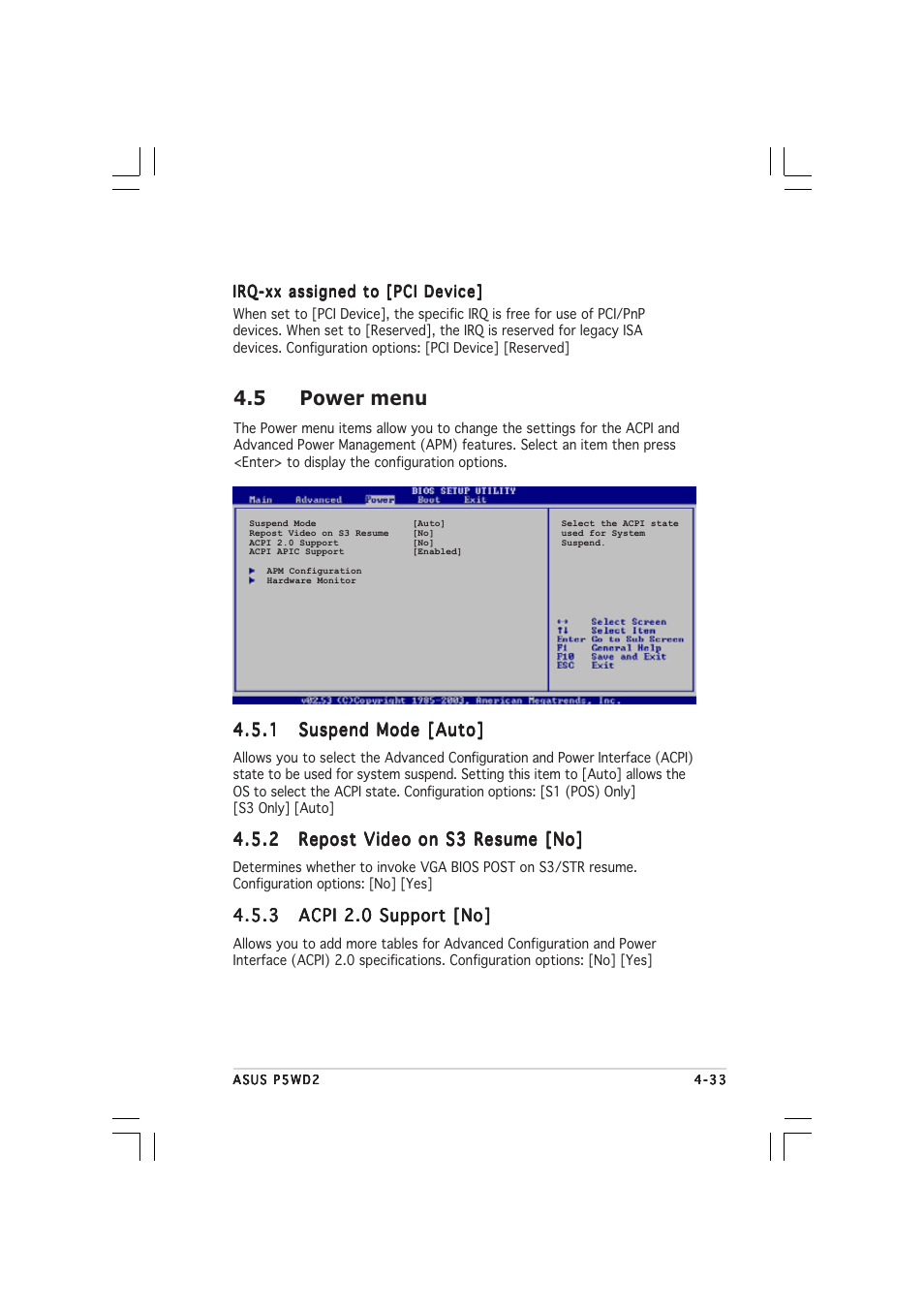 5 power menu | Asus P5WD2 User Manual | Page 101 / 150