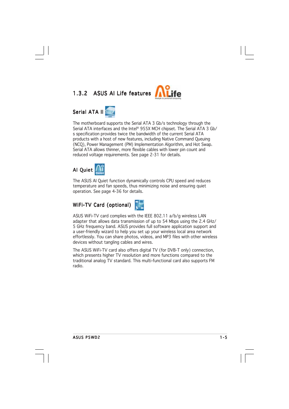 Asus P5WD2 User Manual | Page 19 / 150