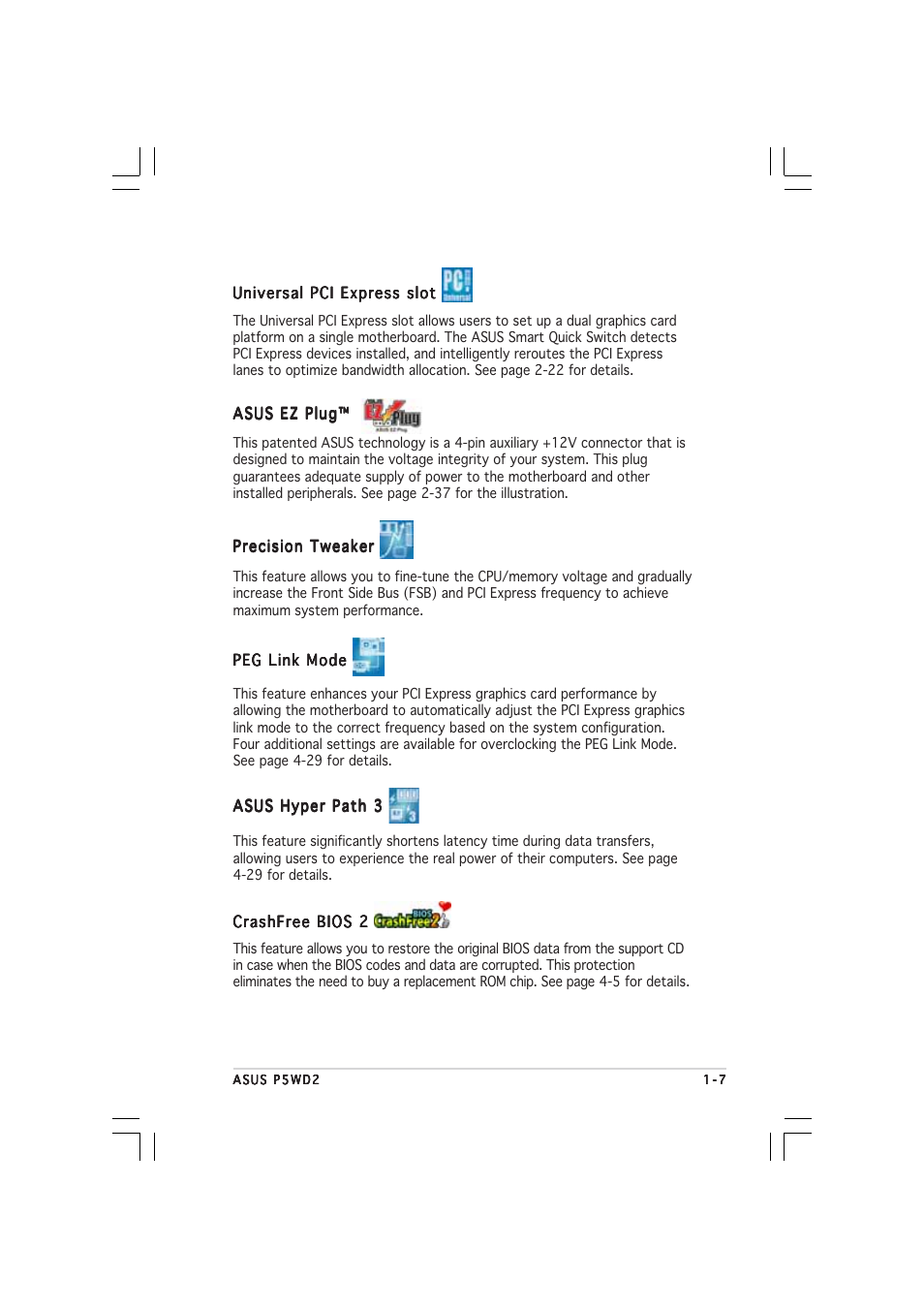 Asus P5WD2 User Manual | Page 21 / 150