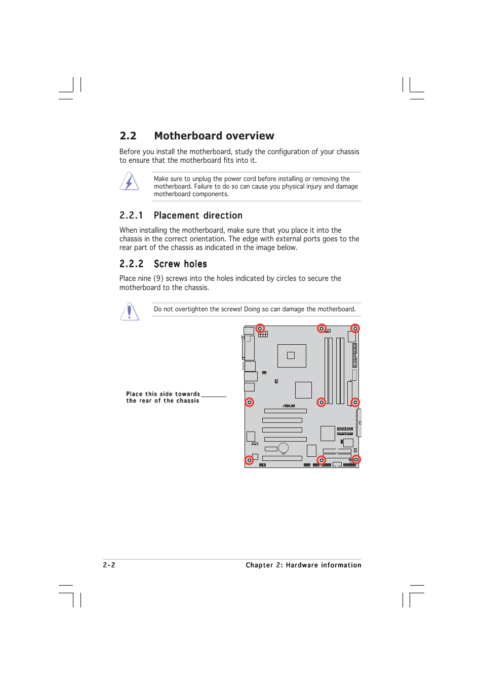 2 motherboard overview | Asus P5WD2 User Manual | Page 26 / 150