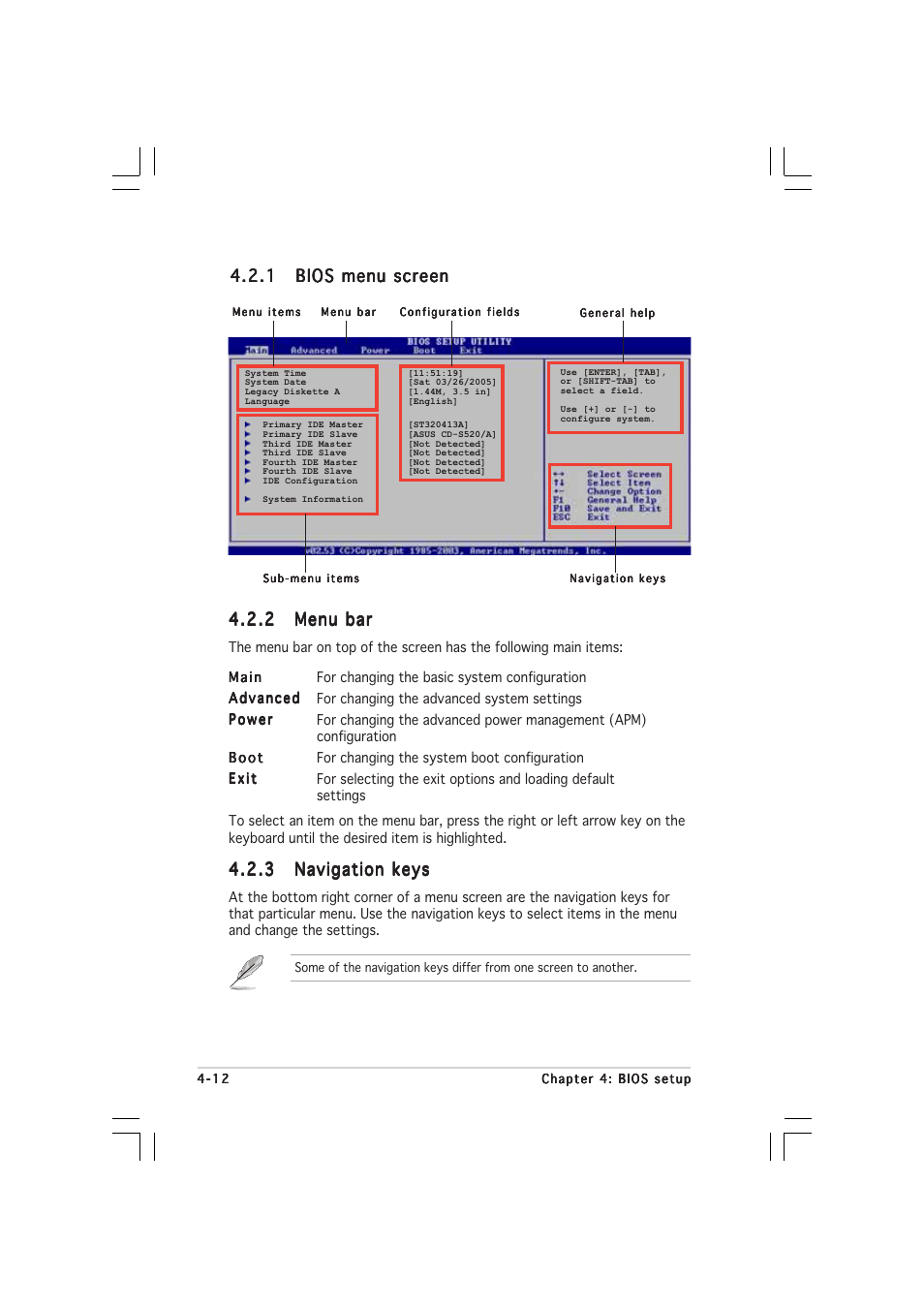 2 menu bar menu bar menu bar menu bar menu bar | Asus P5WD2 User Manual | Page 80 / 150