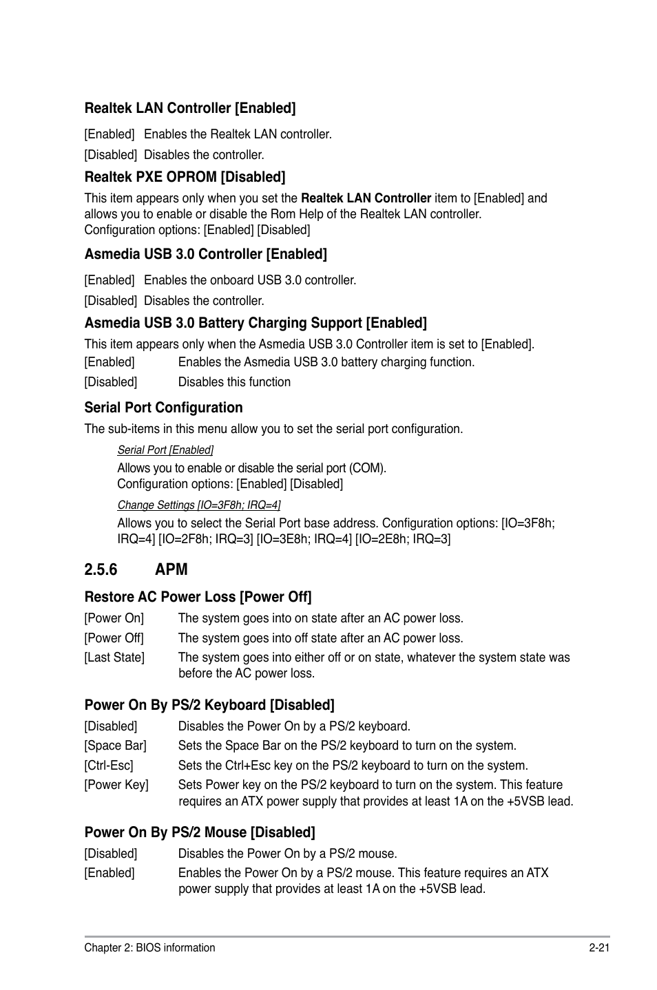 6 apm, Apm -21 | Asus F1A75-M PRO User Manual | Page 63 / 72