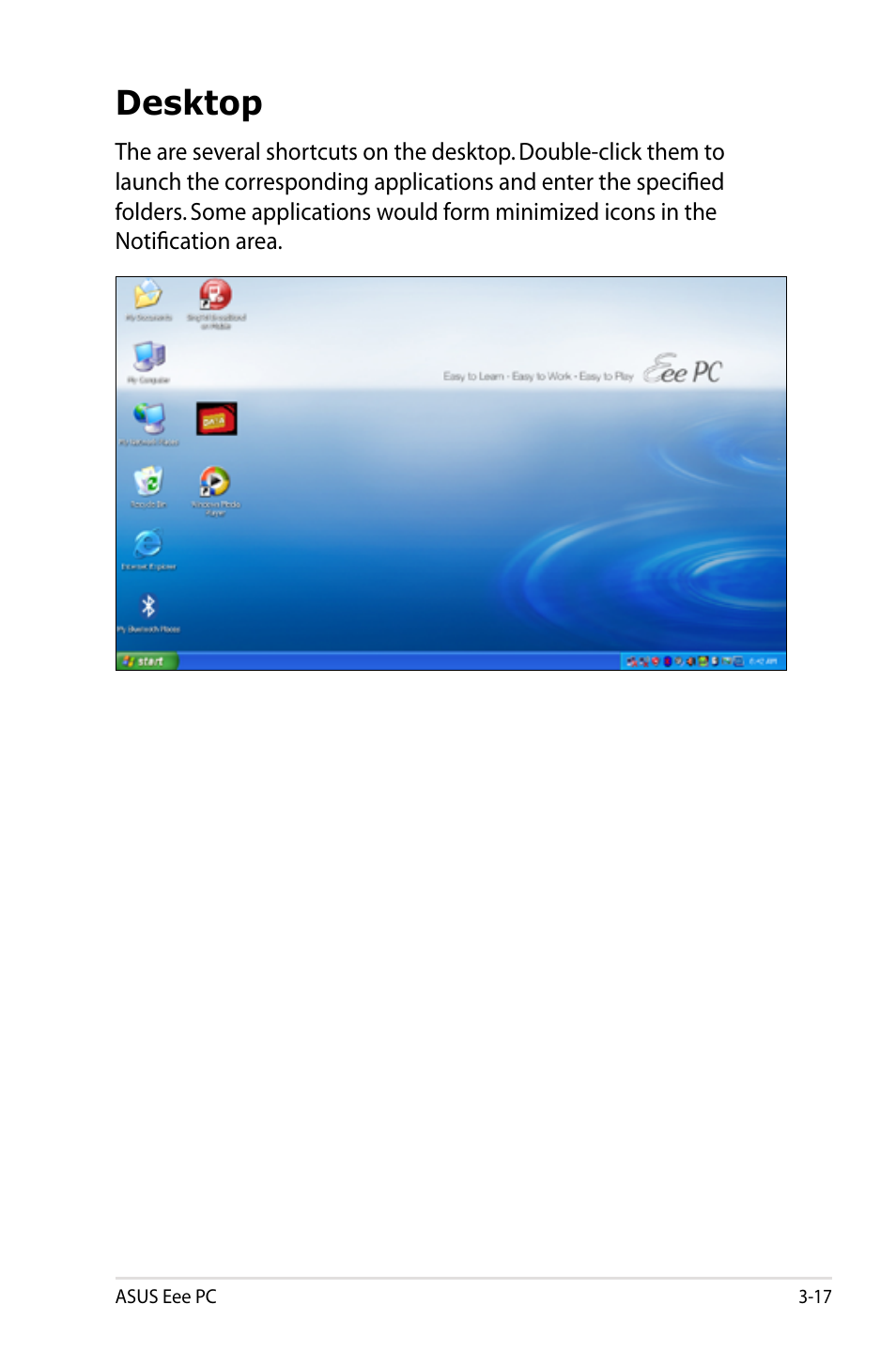 Desktop, Desktop -17 | Asus Eee PC 901/XP User Manual | Page 41 / 84