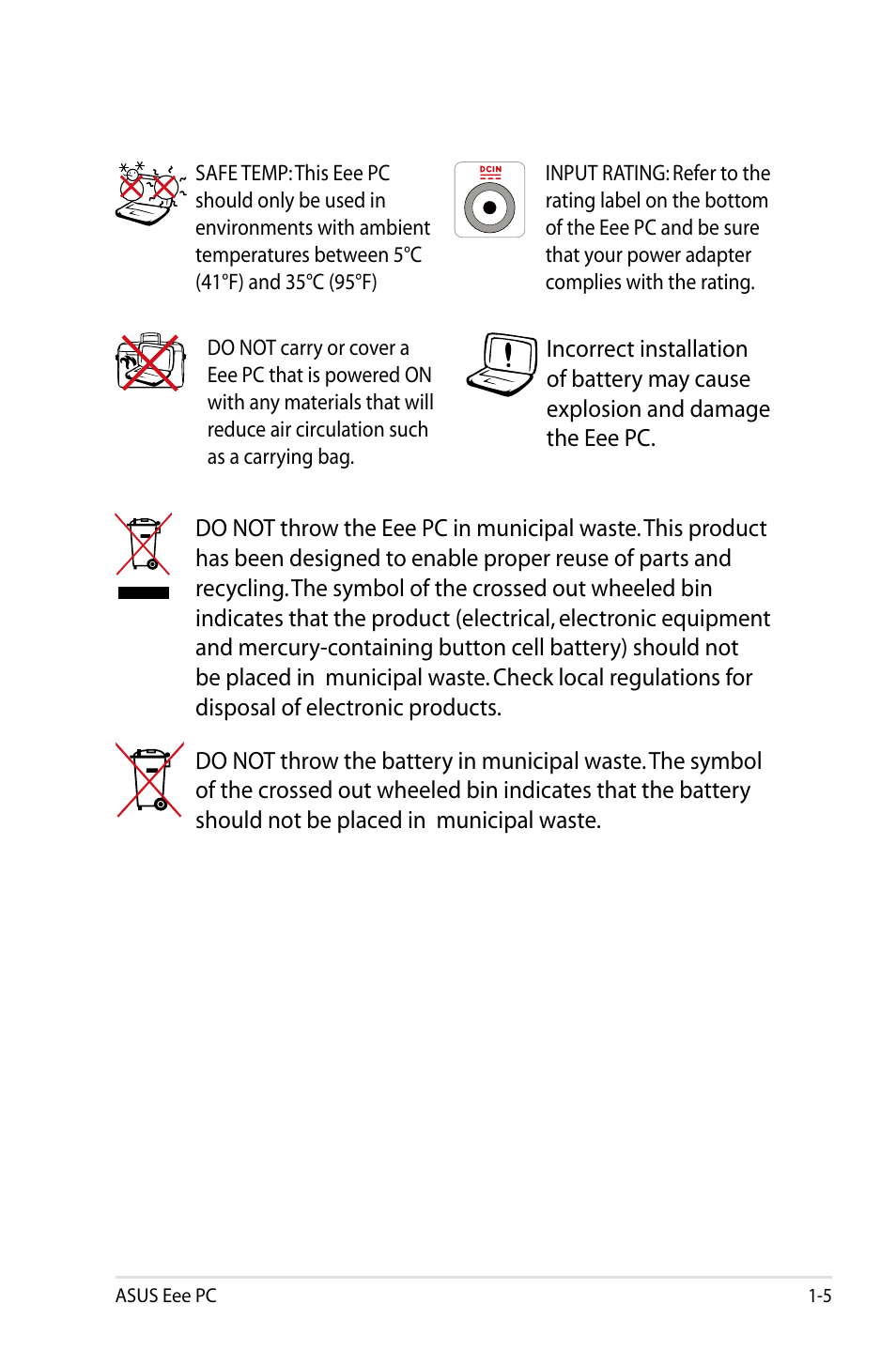 Asus Eee PC 901/XP User Manual | Page 9 / 84