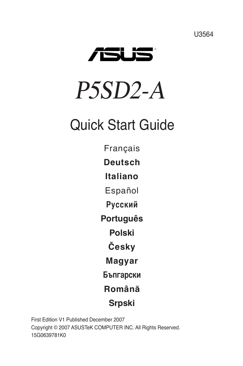 Asus P5SD2-A User Manual | 38 pages