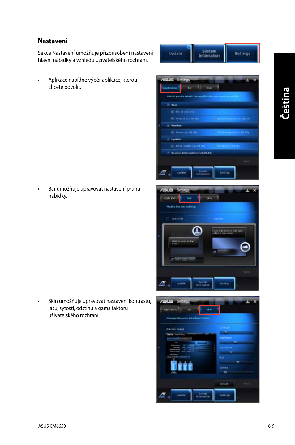 Če šti na če št in a če šti na če št in a | Asus CM6650 User Manual | Page 149 / 420