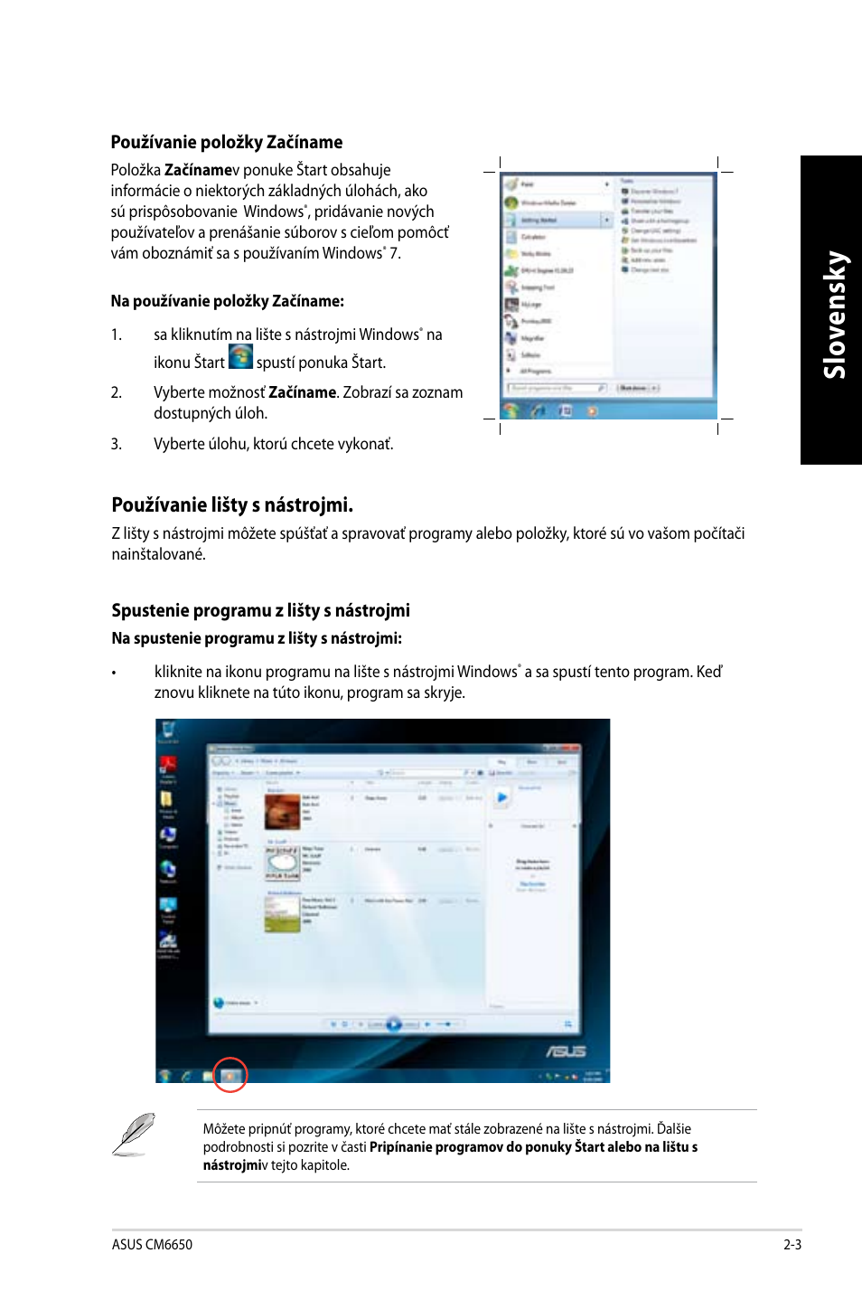 Slo ve ns ky sl ov en sk y | Asus CM6650 User Manual | Page 273 / 420