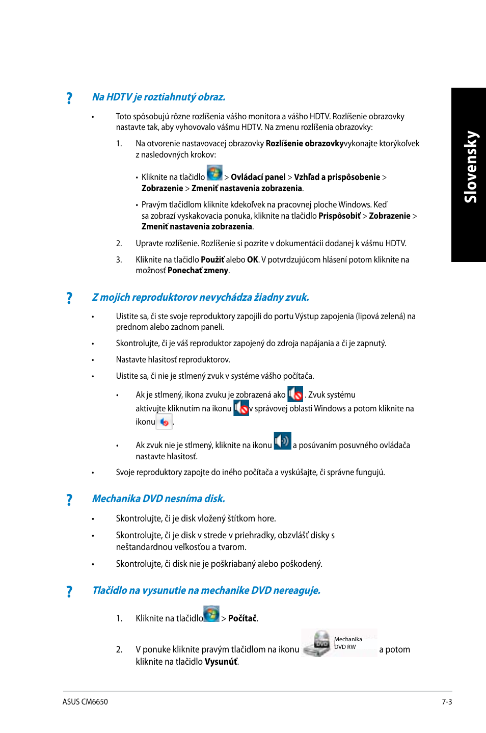 Slo ve ns ky sl ov en sk y | Asus CM6650 User Manual | Page 331 / 420