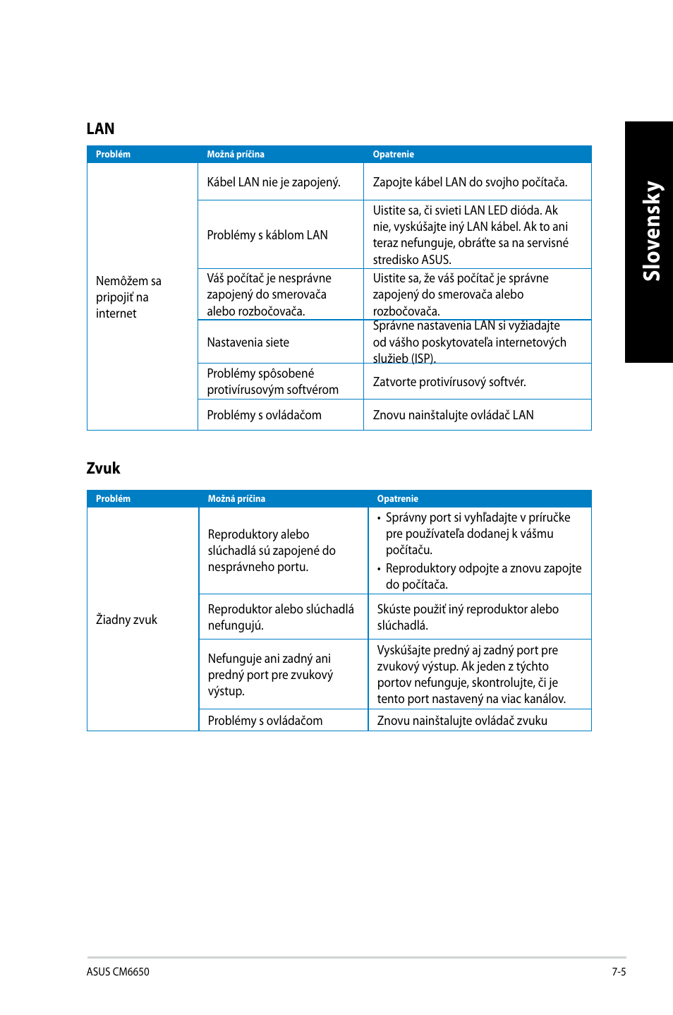 Slo ve ns ky sl ov en sk y | Asus CM6650 User Manual | Page 333 / 420