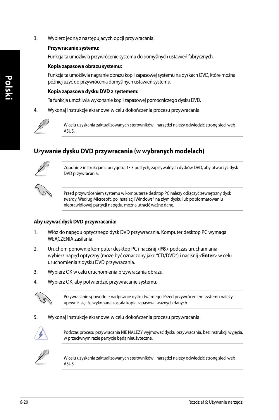 Po lsk i po ls ki | Asus CM6650 User Manual | Page 412 / 420