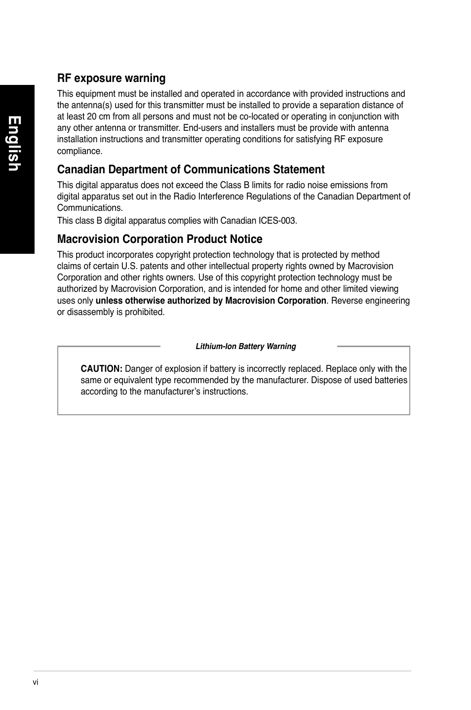 En glis h en gl is h en glis h en gl is h | Asus CM6650 User Manual | Page 6 / 420