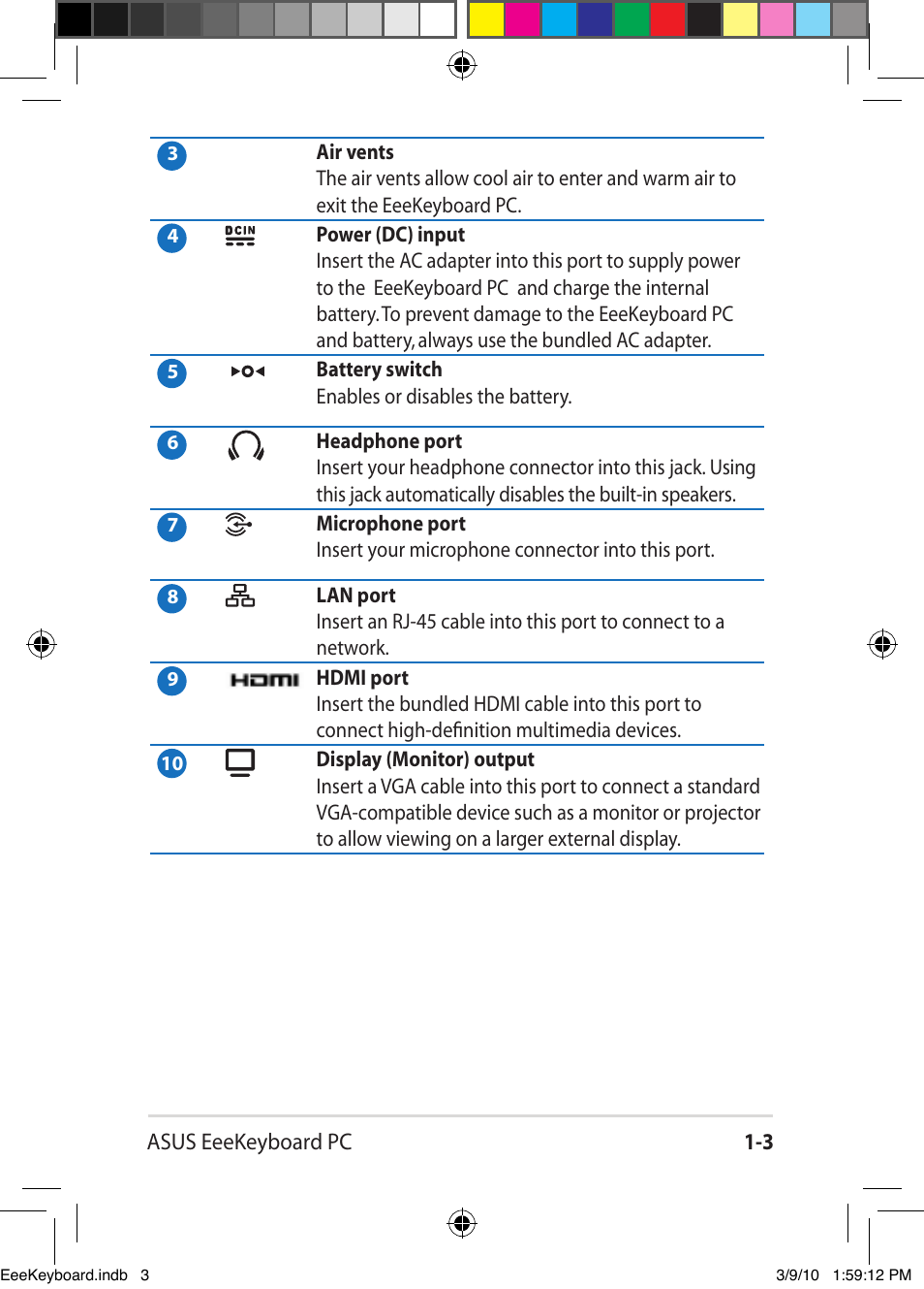 Asus EK1542 User Manual | Page 10 / 48