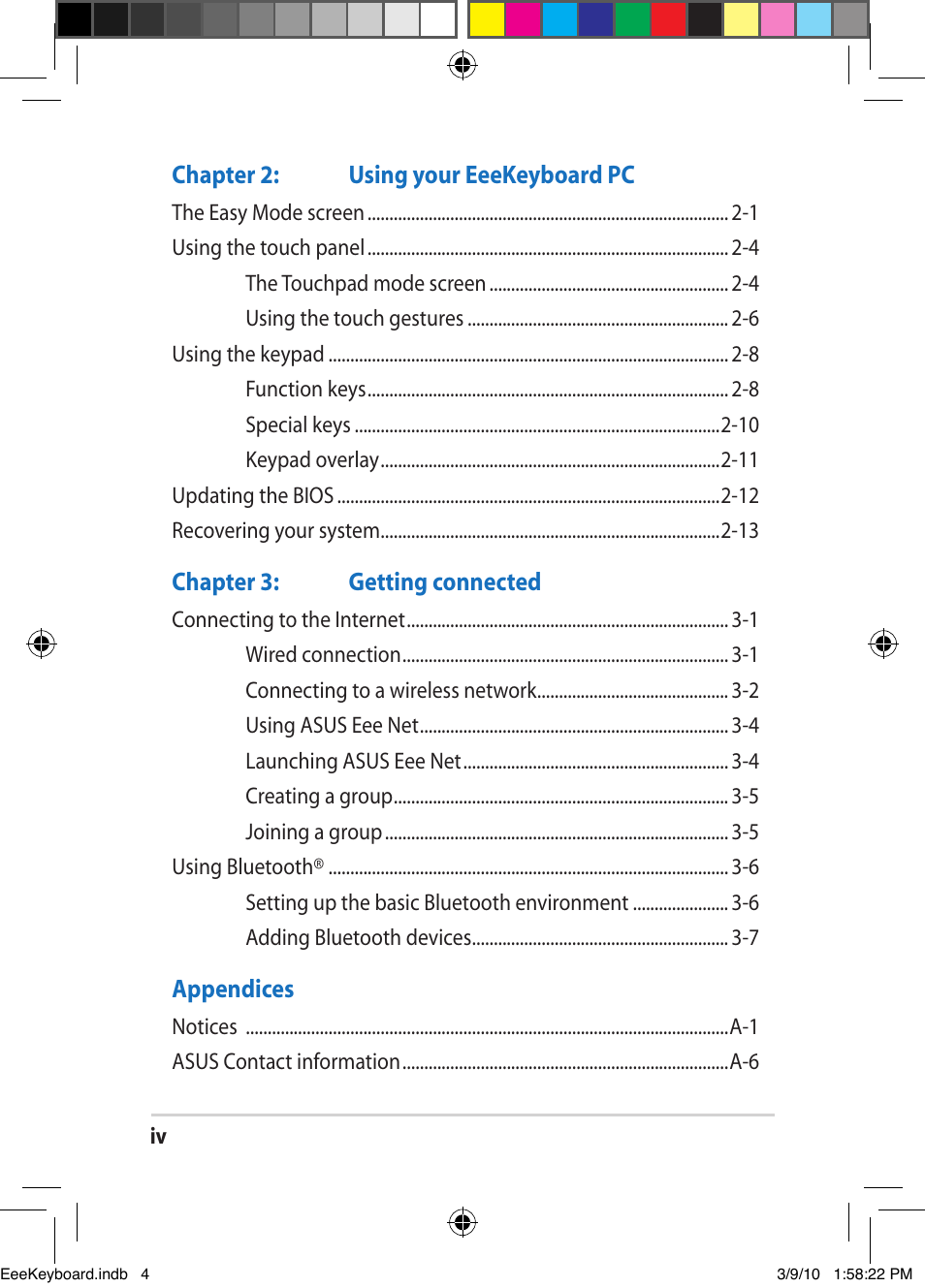 Asus EK1542 User Manual | Page 4 / 48