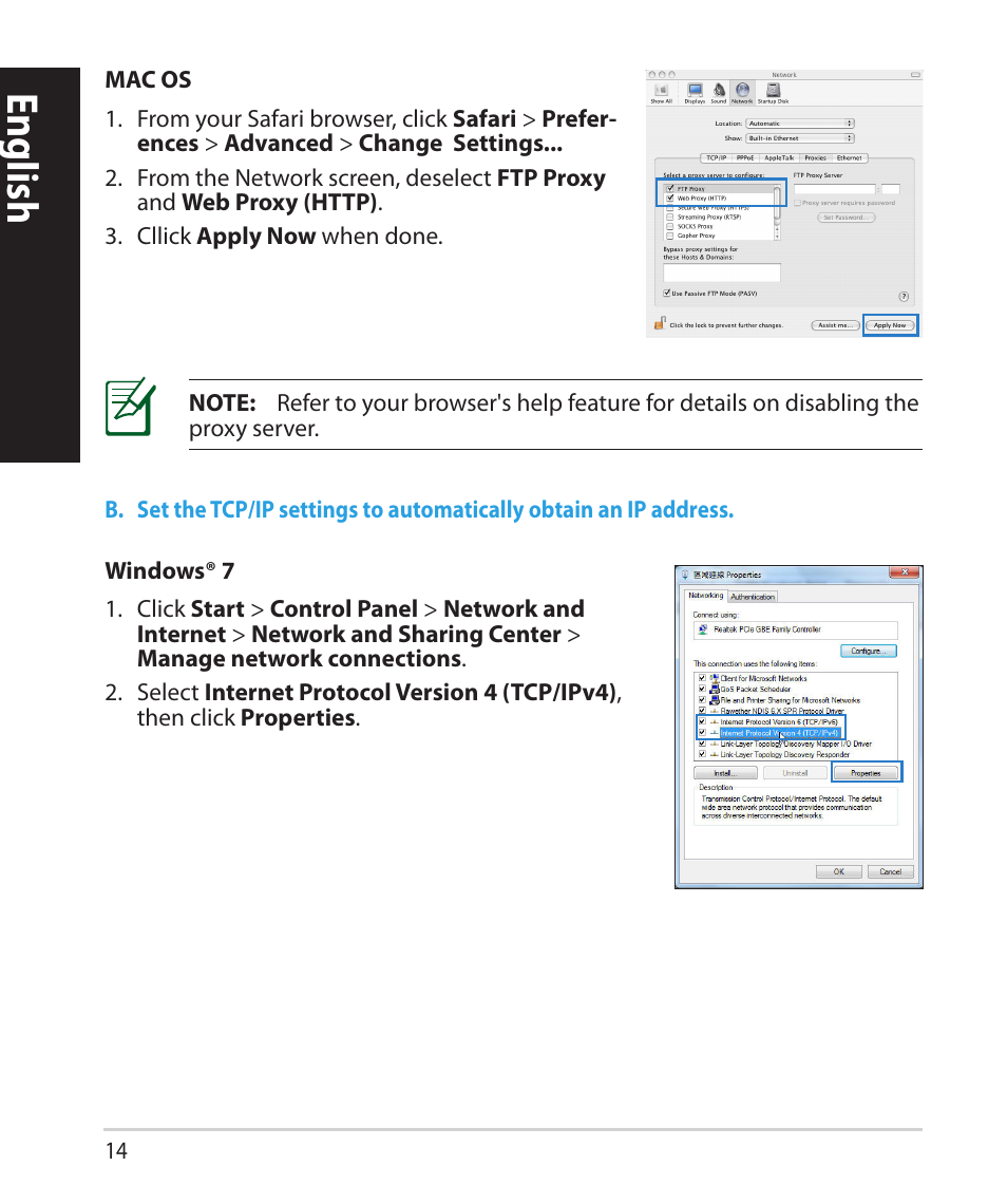 English | Asus RT-N66U (VER.B1) User Manual | Page 14 / 78