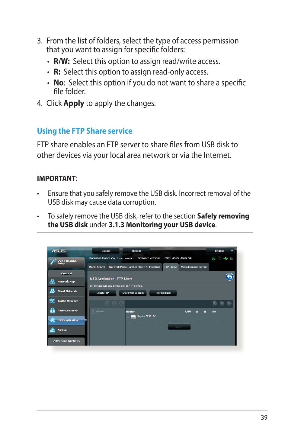 Asus RT-N66W User Manual | Page 39 / 130