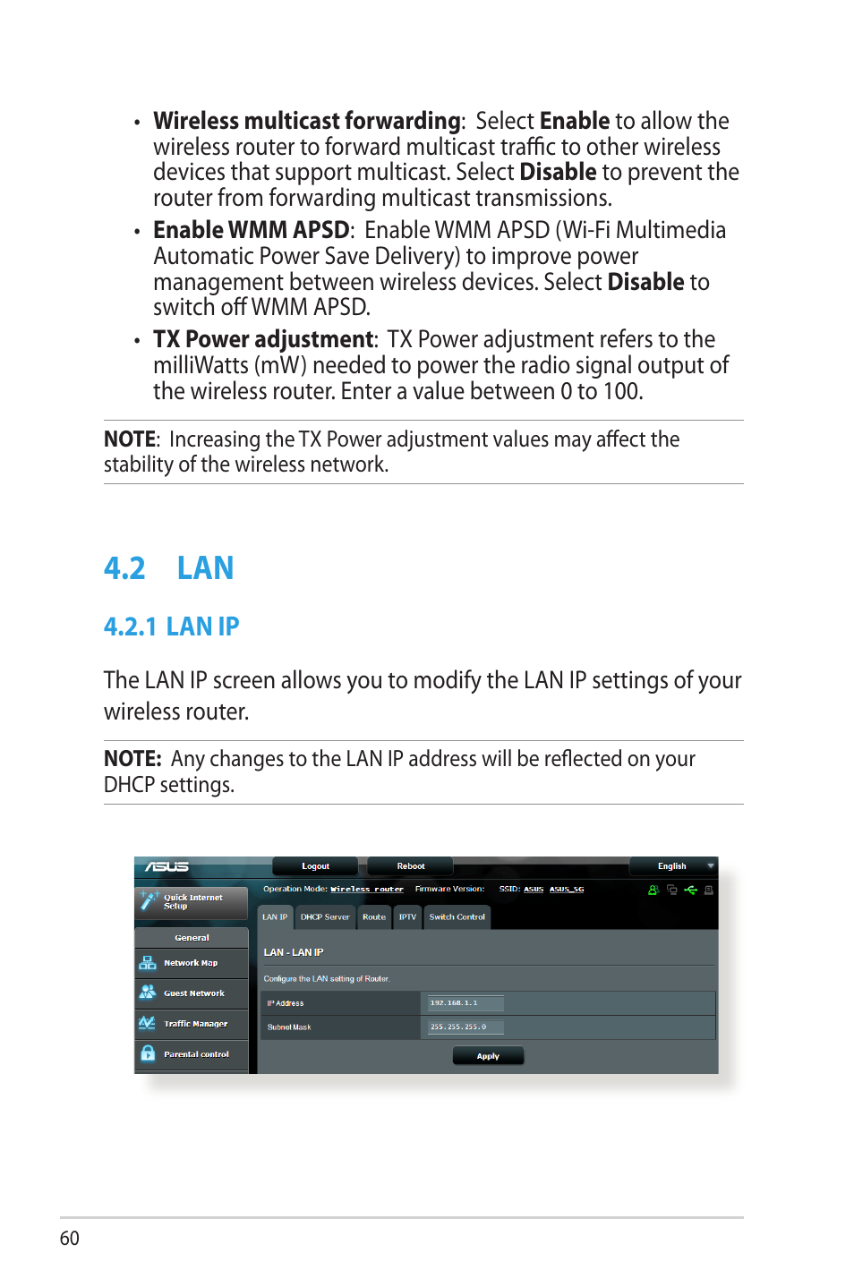 2 lan, 1 lan ip | Asus RT-N66W User Manual | Page 60 / 130