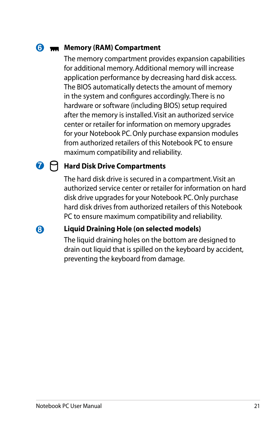 Asus B53J User Manual | Page 21 / 126