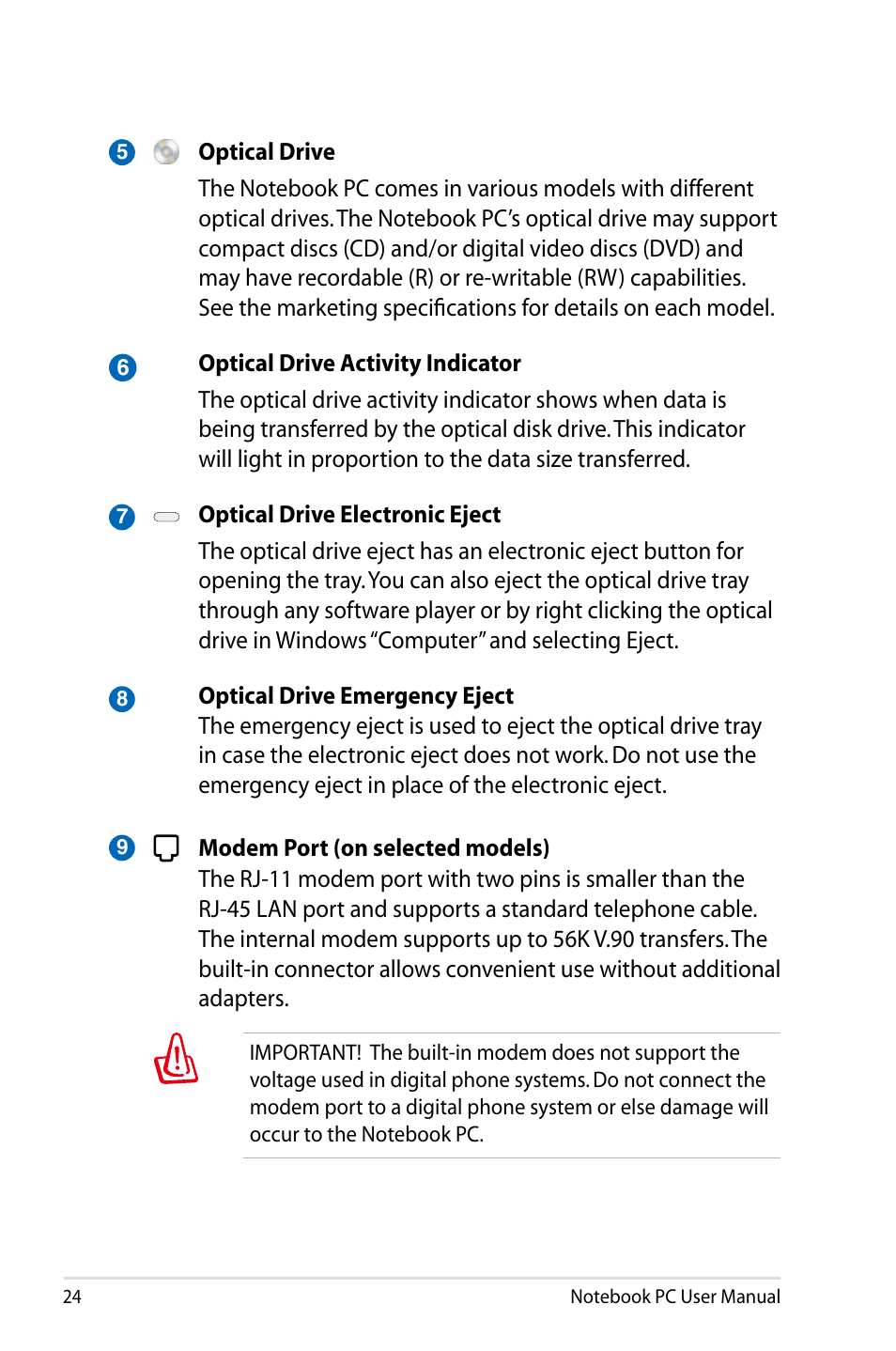 Asus B53J User Manual | Page 24 / 126