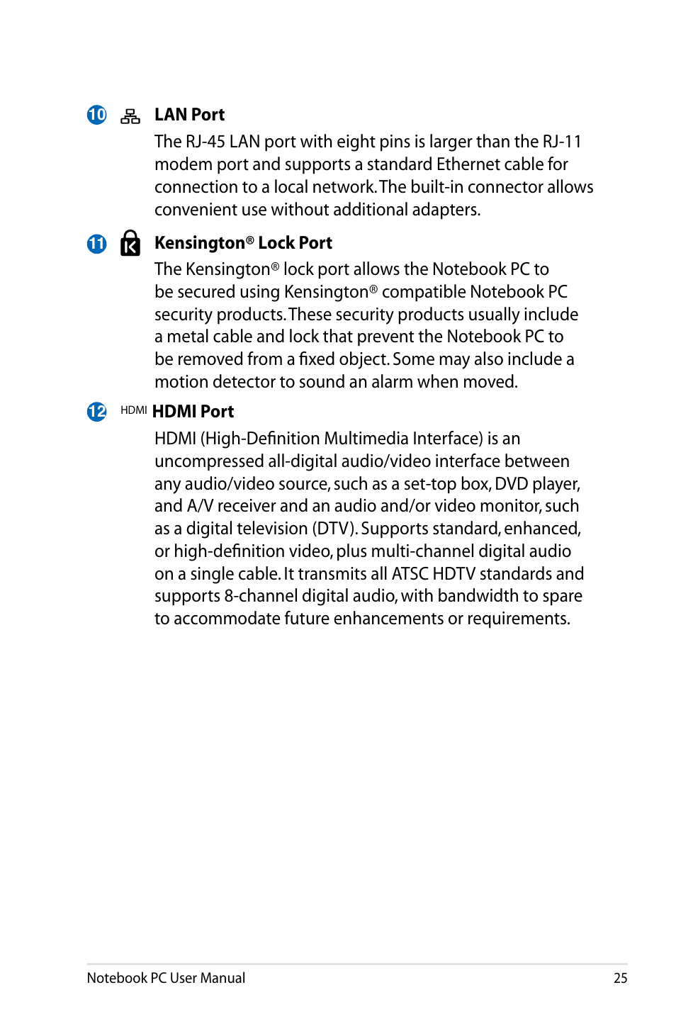 Asus B53J User Manual | Page 25 / 126