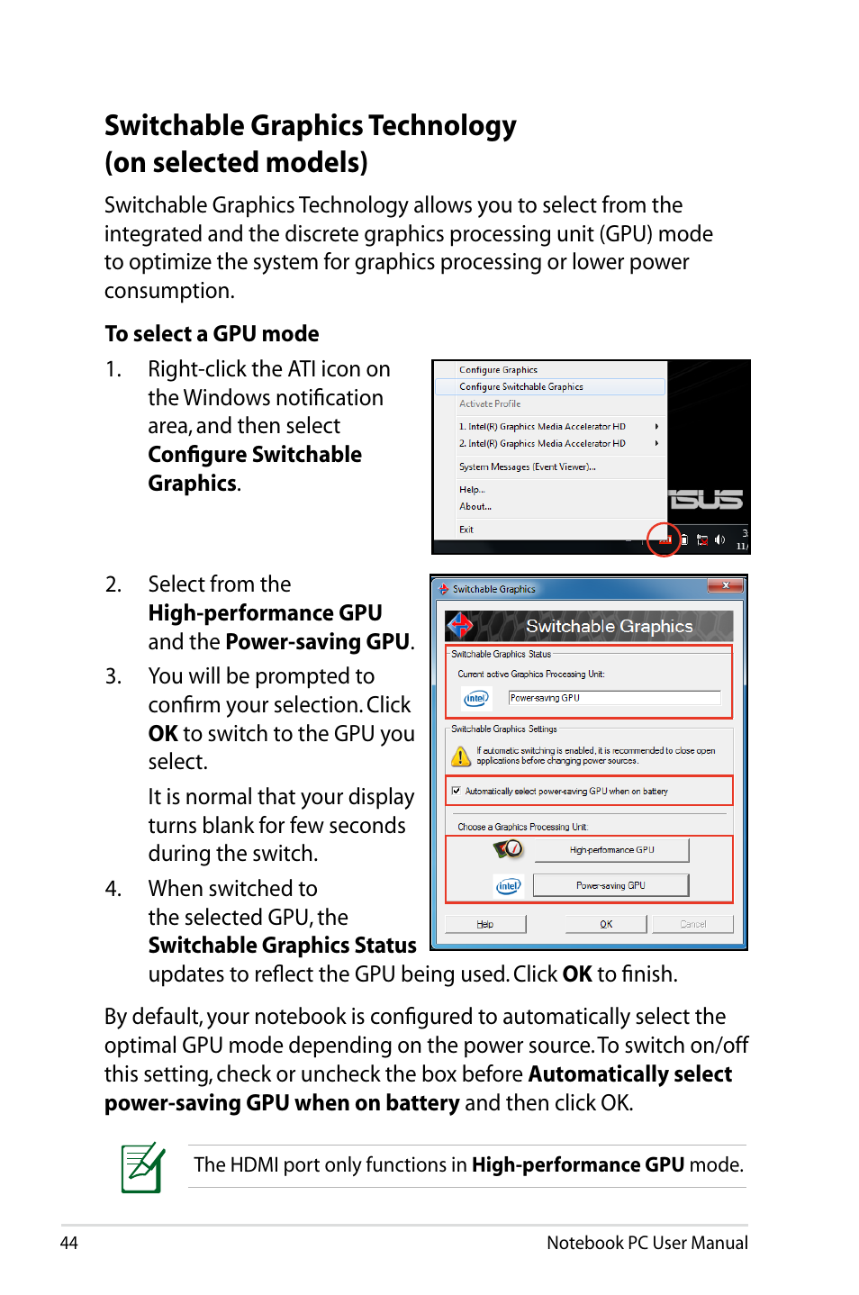 Asus B53J User Manual | Page 44 / 126