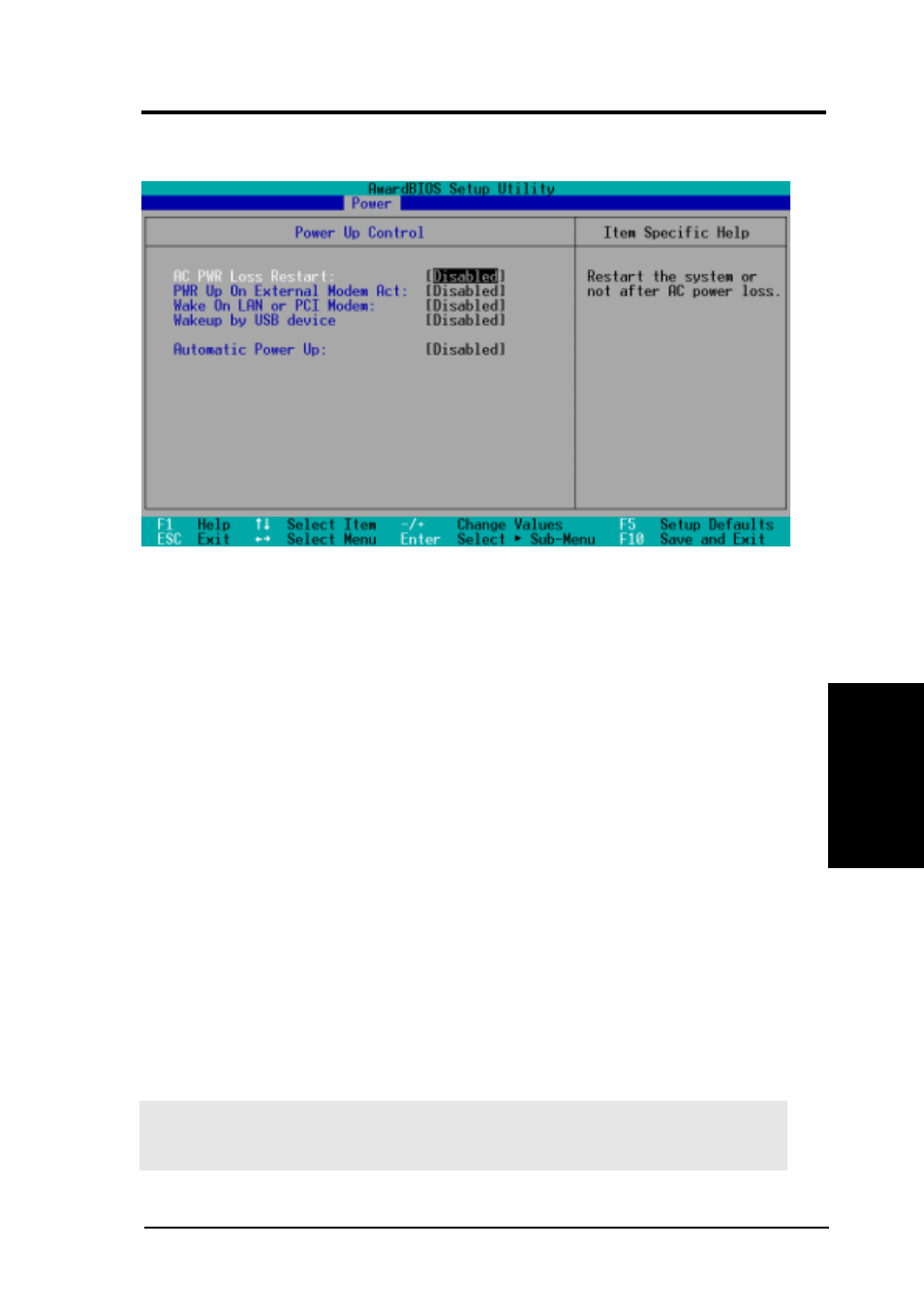 Bios setup, 1 power up control | Asus TUV4X User Manual | Page 73 / 94