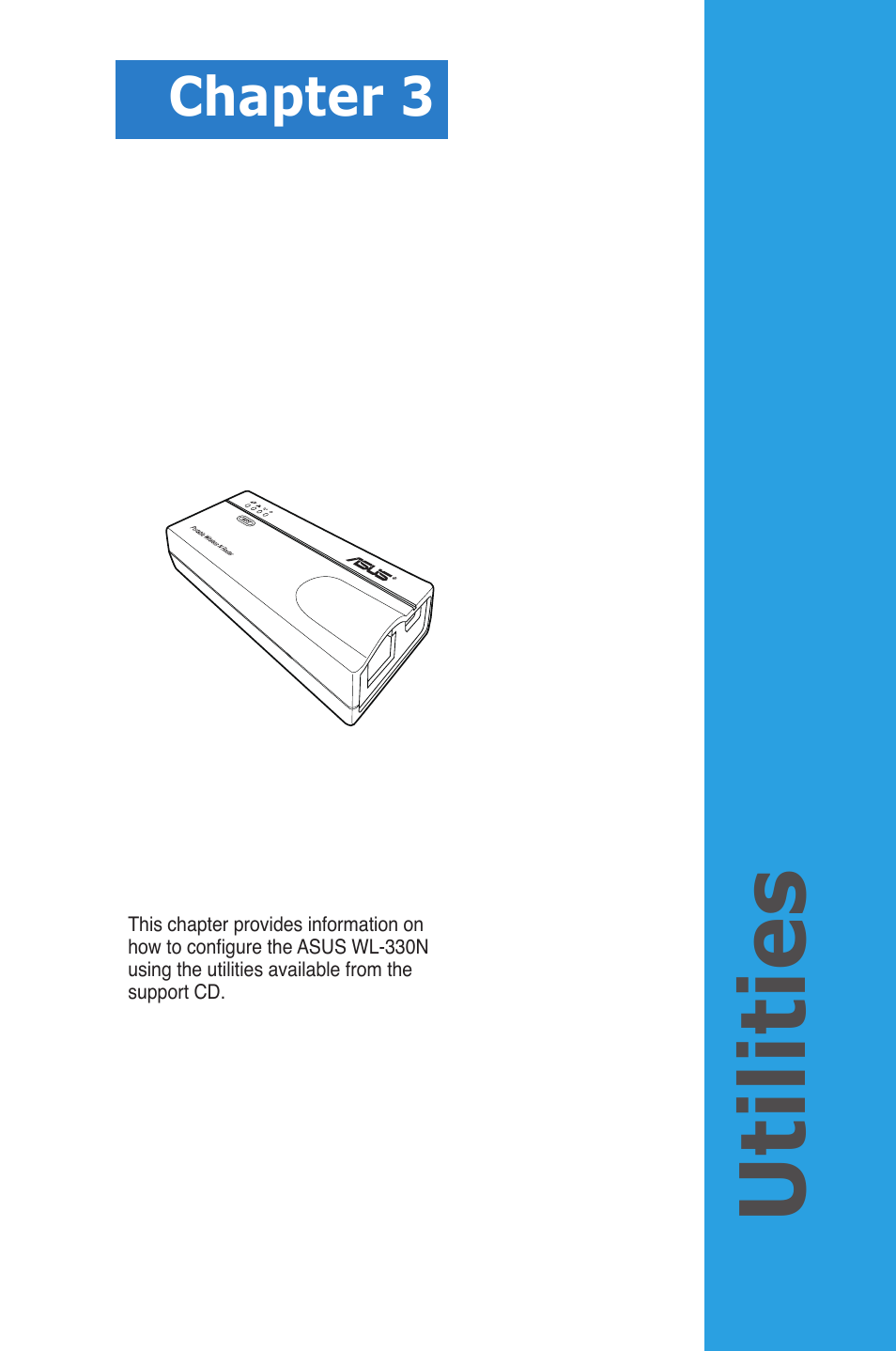 Utilities, Chapter 3 | Asus WL-330N User Manual | Page 21 / 68