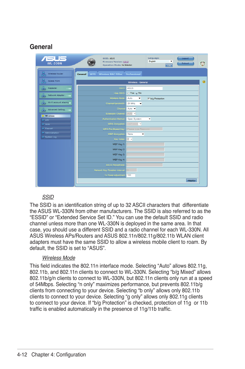 General | Asus WL-330N User Manual | Page 36 / 68