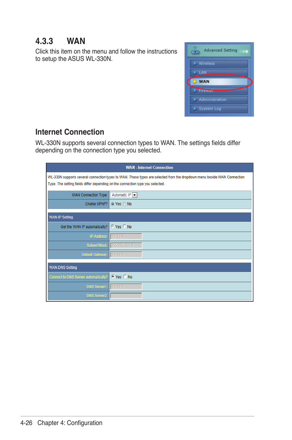 3 wan | Asus WL-330N User Manual | Page 50 / 68