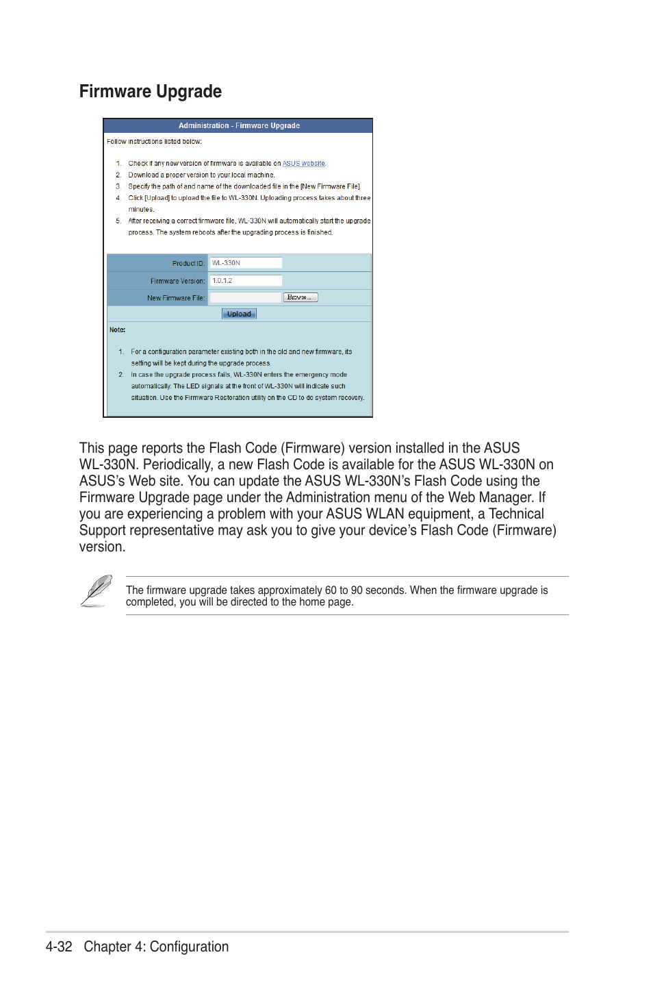 Firmware upgrade | Asus WL-330N User Manual | Page 56 / 68