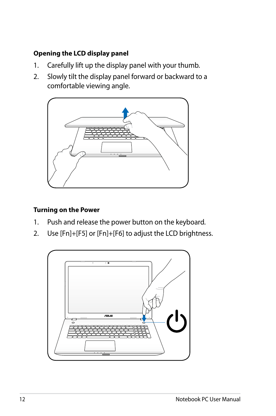 Asus R701VZ User Manual | Page 12 / 122