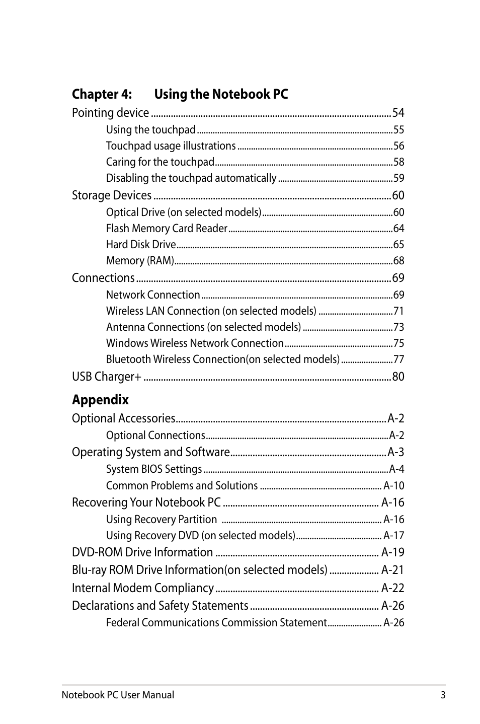 Asus R701VZ User Manual | Page 3 / 122